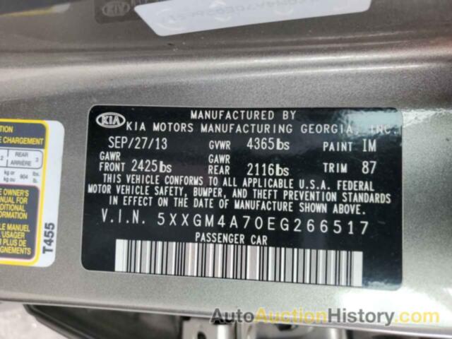 KIA OPTIMA LX, 5XXGM4A70EG266517