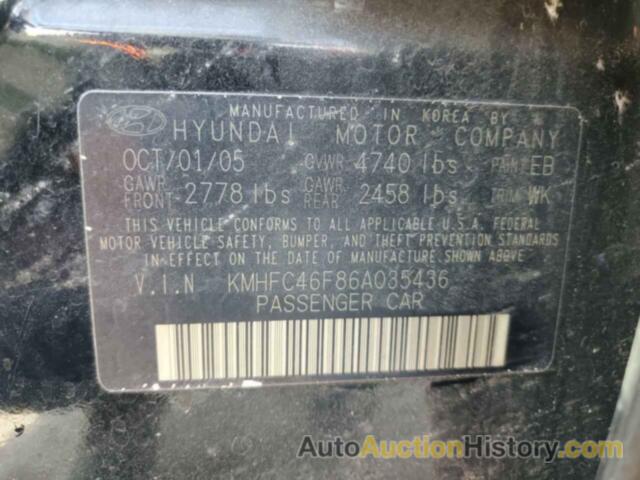 HYUNDAI AZERA SE, KMHFC46F86A035436