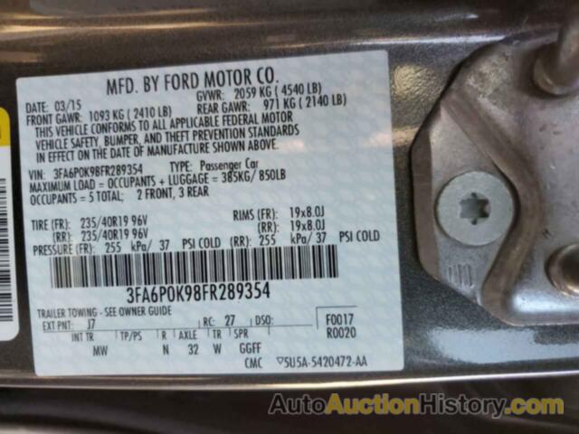 FORD FUSION TITANIUM, 3FA6P0K98FR289354