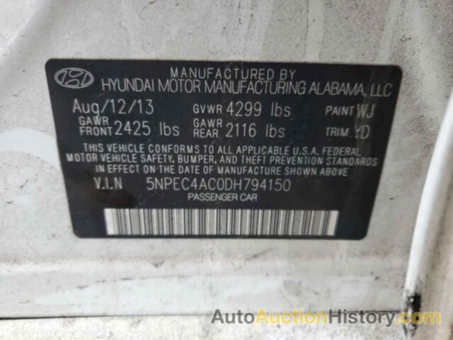 HYUNDAI SONATA SE, 5NPEC4AC0DH794150