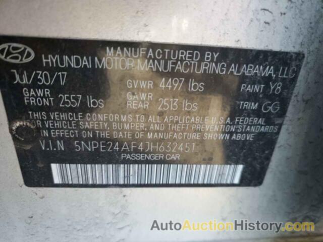 HYUNDAI SONATA SE, 5NPE24AF4JH632451