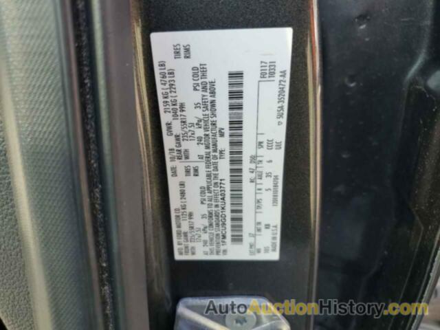 FORD ESCAPE SE, 1FMCU9GD1KUA03771