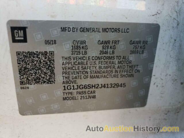 CHEVROLET SONIC, 1G1JG6SH2J4132945