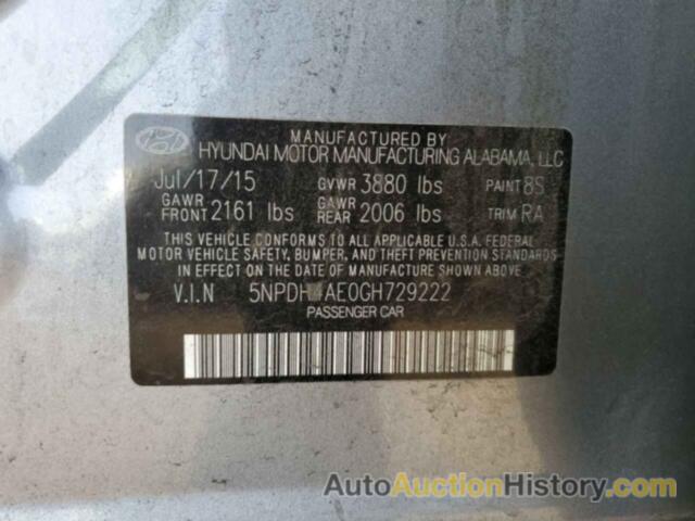 HYUNDAI ELANTRA SE, 5NPDH4AE0GH729222