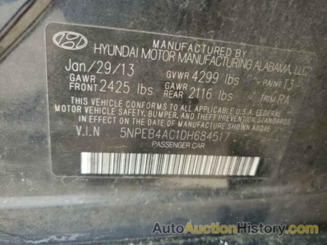 HYUNDAI SONATA GLS, 5NPEB4AC1DH684517