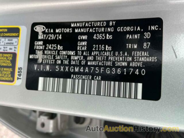 KIA OPTIMA LX, 5XXGM4A75FG361740