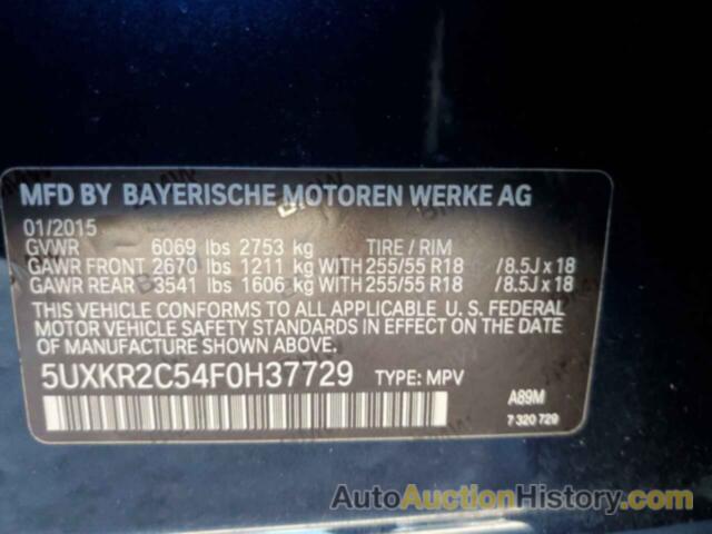 BMW X5 SDRIVE35I, 5UXKR2C54F0H37729