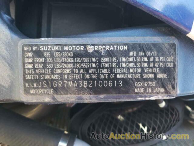 SUZUKI GSX750, JS1GR7MA3B2100613