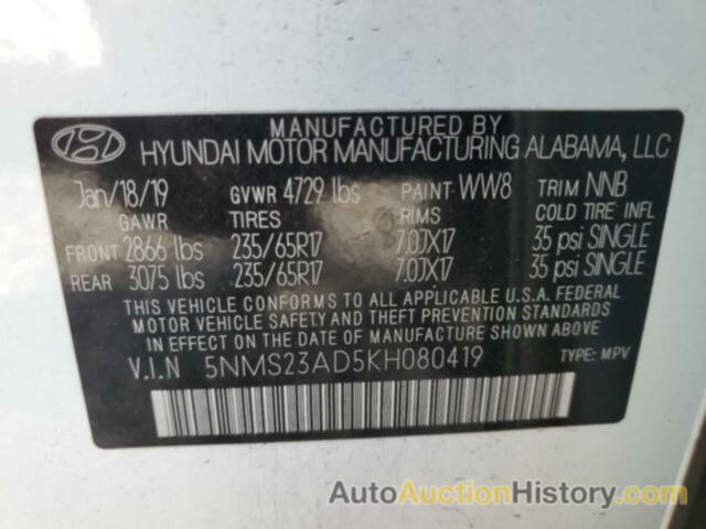 HYUNDAI SANTA FE SE, 5NMS23AD5KH080419