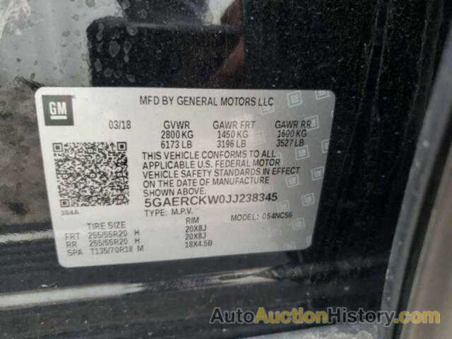 BUICK ENCLAVE PREMIUM, 5GAERCKW0JJ238345