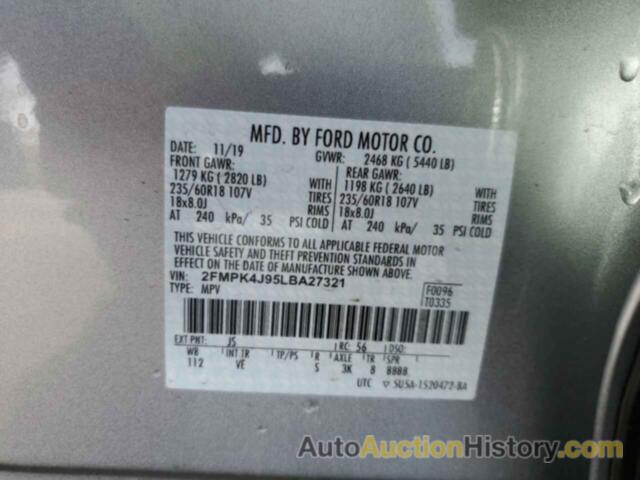 FORD EDGE SEL, 2FMPK4J95LBA27321