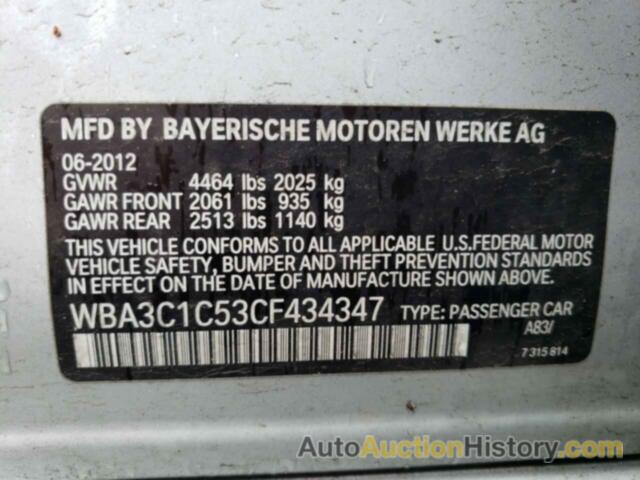 BMW 3 SERIES I SULEV, WBA3C1C53CF434347