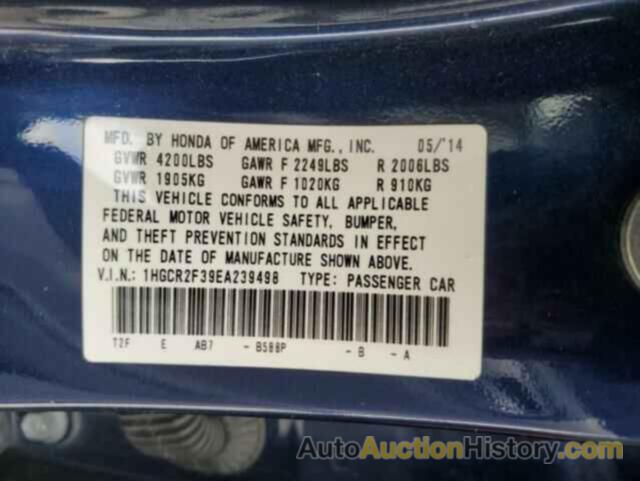 HONDA ACCORD LX, 1HGCR2F39EA239498