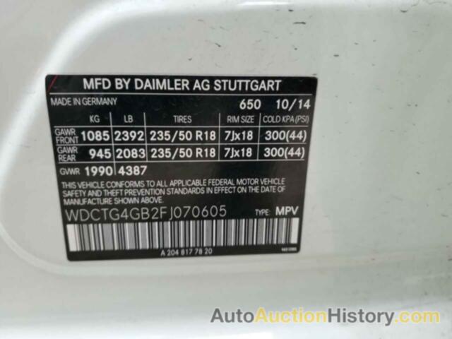 MERCEDES-BENZ GLA-CLASS 250 4MATIC, WDCTG4GB2FJ070605