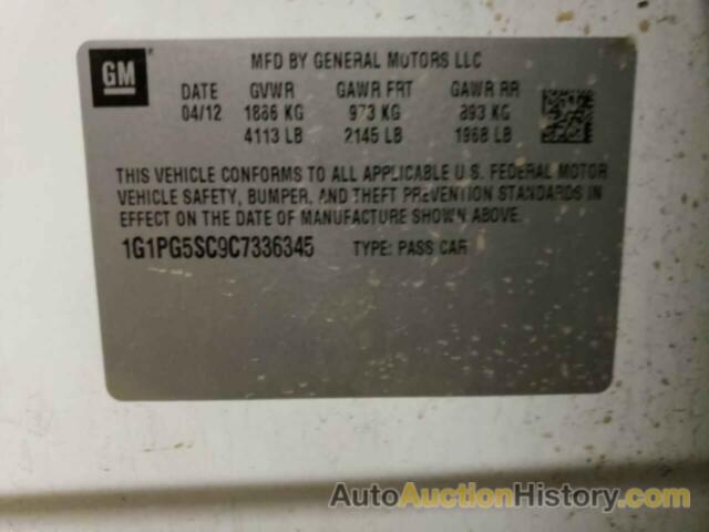 CHEVROLET CRUZE LT, 1G1PG5SC9C7336345