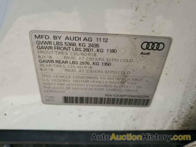 AUDI Q5 PREMIUM, WA1CFAFP1DA040264