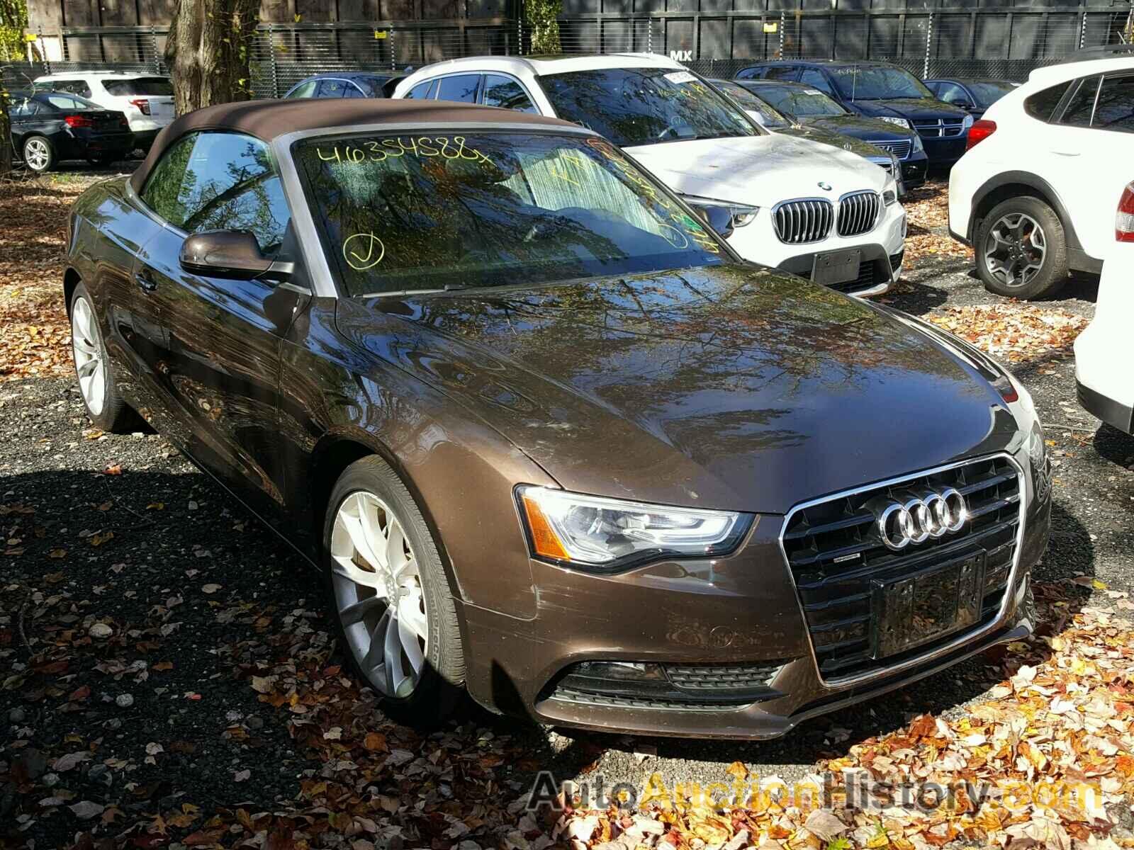 2013 AUDI A5 PREMIUM PLUS, WAULFAFH5DN015033