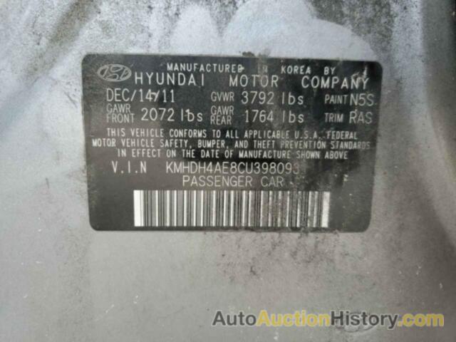 HYUNDAI ELANTRA GLS, KMHDH4AE8CU398093