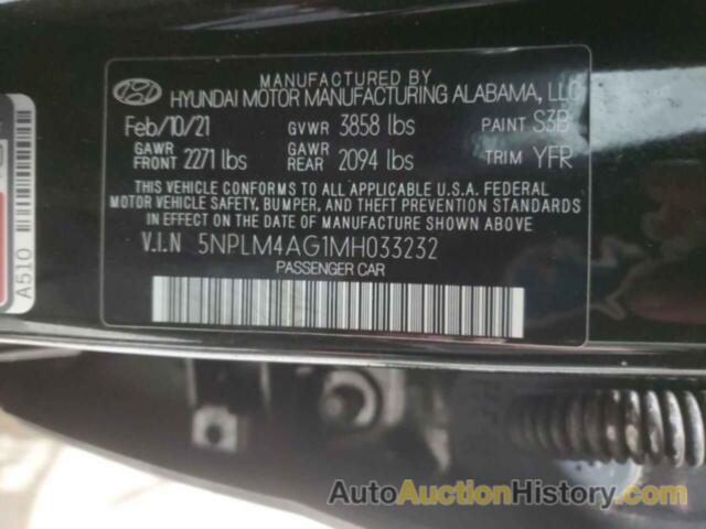 HYUNDAI ELANTRA SEL, 5NPLM4AG1MH033232