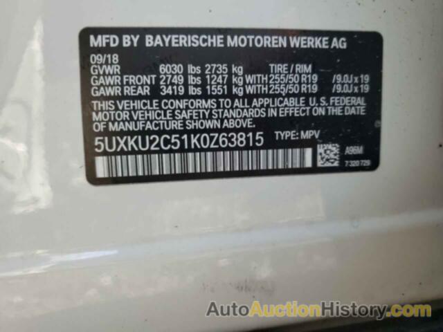 BMW X6 XDRIVE35I, 5UXKU2C51K0Z63815