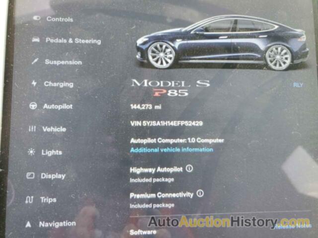 TESLA MODEL S, 5YJSA1H14EFP52429