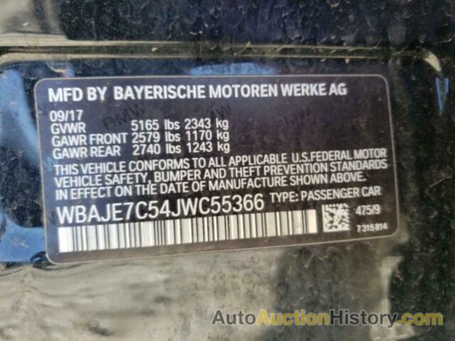 BMW 5 SERIES XI, WBAJE7C54JWC55366