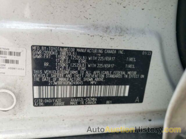 TOYOTA RAV4 XLE, 2T3W1RFV0PW249645