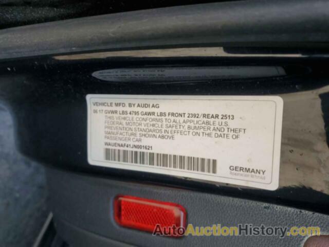 AUDI A4 PREMIUM PLUS, WAUENAF41JN001621