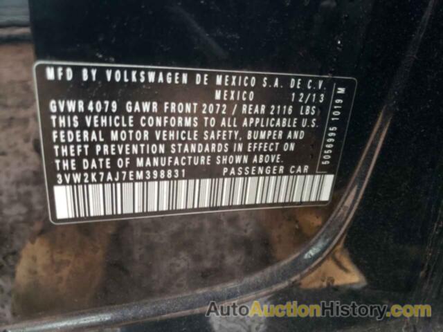 VOLKSWAGEN JETTA BASE, 3VW2K7AJ7EM398831