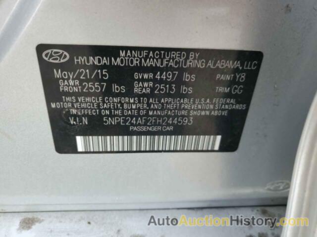 HYUNDAI SONATA SE, 5NPE24AF2FH244593