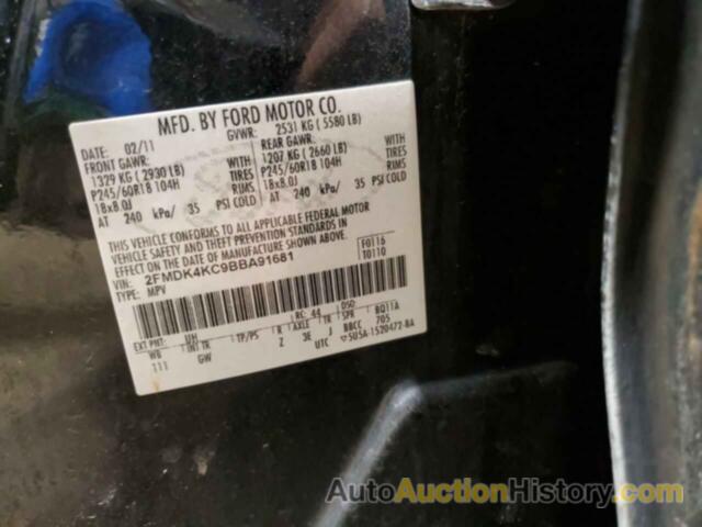 FORD EDGE LIMITED, 2FMDK4KC9BBA91681