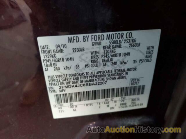 FORD EDGE SEL, 2FMDK4JC8BBA22207