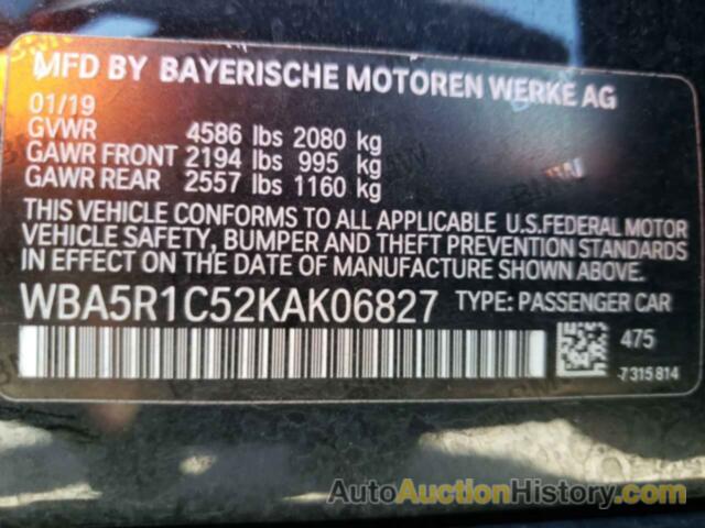 BMW 3 SERIES, WBA5R1C52KAK06827