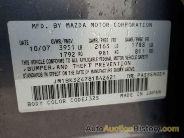 MAZDA MAZDA3 S, JM1BK324781842621