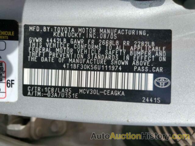 TOYOTA CAMRY LE, 4T1BF30K56U111974