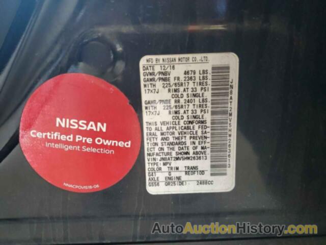 NISSAN ROGUE S, JN8AT2MV5HW263613