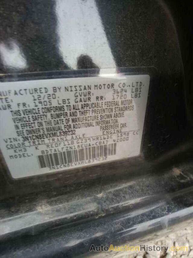 NISSAN VERSA SV, 3N1CN8EVXML839232