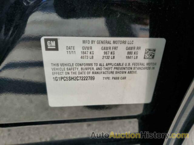 CHEVROLET CRUZE LS, 1G1PC5SH2C7222789