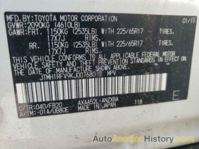 TOYOTA RAV4 LE, JTMH1RFV9KJ007680