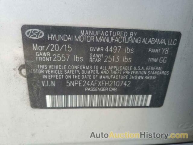 HYUNDAI SONATA SE, 5NPE24AFXFH210742