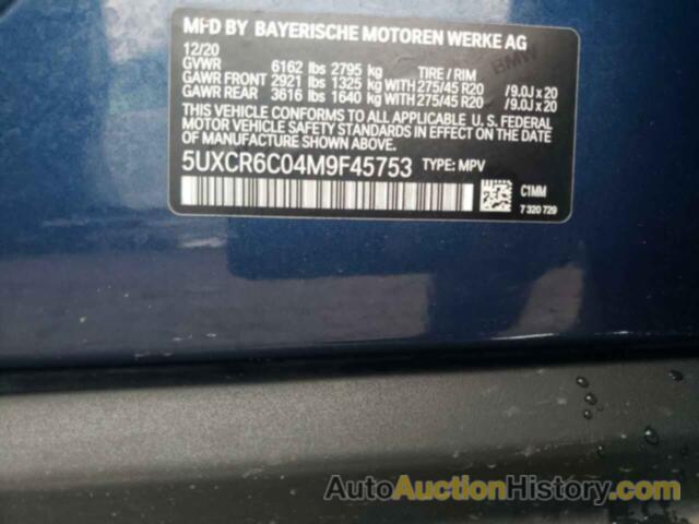 BMW X5 XDRIVE40I, 5UXCR6C04M9F45753