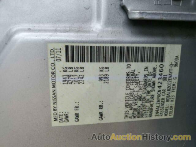 NISSAN ALTIMA BASE, 1N4AL2APXCN423460