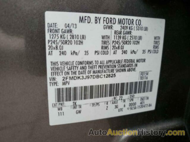 FORD EDGE SEL, 2FMDK3J97DBC12825