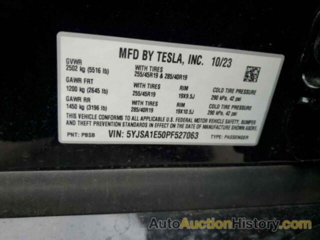 TESLA MODEL S, 5YJSA1E50PF527063