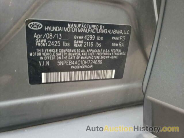 HYUNDAI SONATA GLS, 5NPEB4AC1DH724689