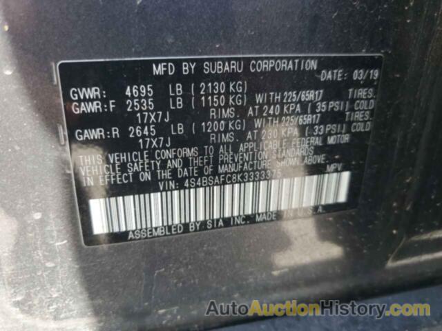 SUBARU OUTBACK 2.5I PREMIUM, 4S4BSAFC8K3333375