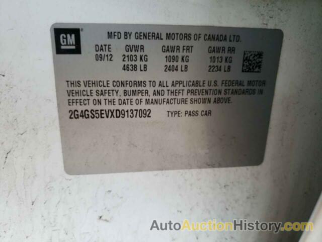 BUICK REGAL PREMIUM, 2G4GS5EVXD9137092