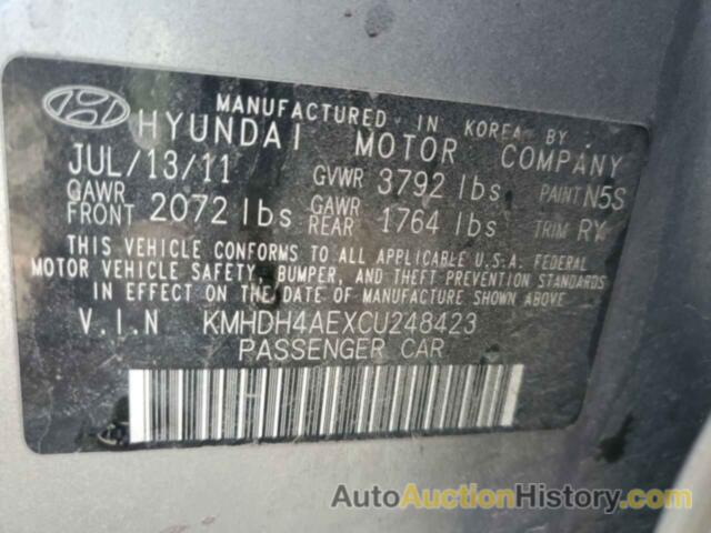 HYUNDAI ELANTRA GLS, KMHDH4AEXCU248423