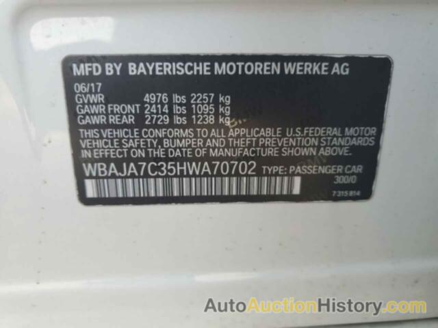 BMW 5 SERIES XI, WBAJA7C35HWA70702