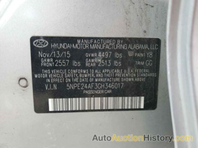 HYUNDAI SONATA SE, 5NPE24AF3GH346017